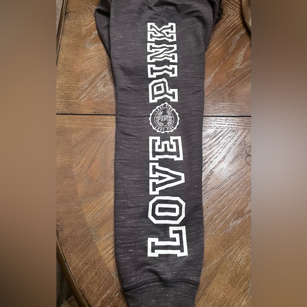 PINK brand gray marled joggers